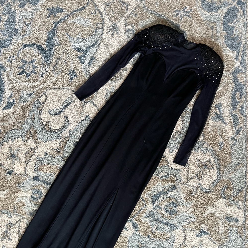 Vintage Designer Tadashi Black Gown